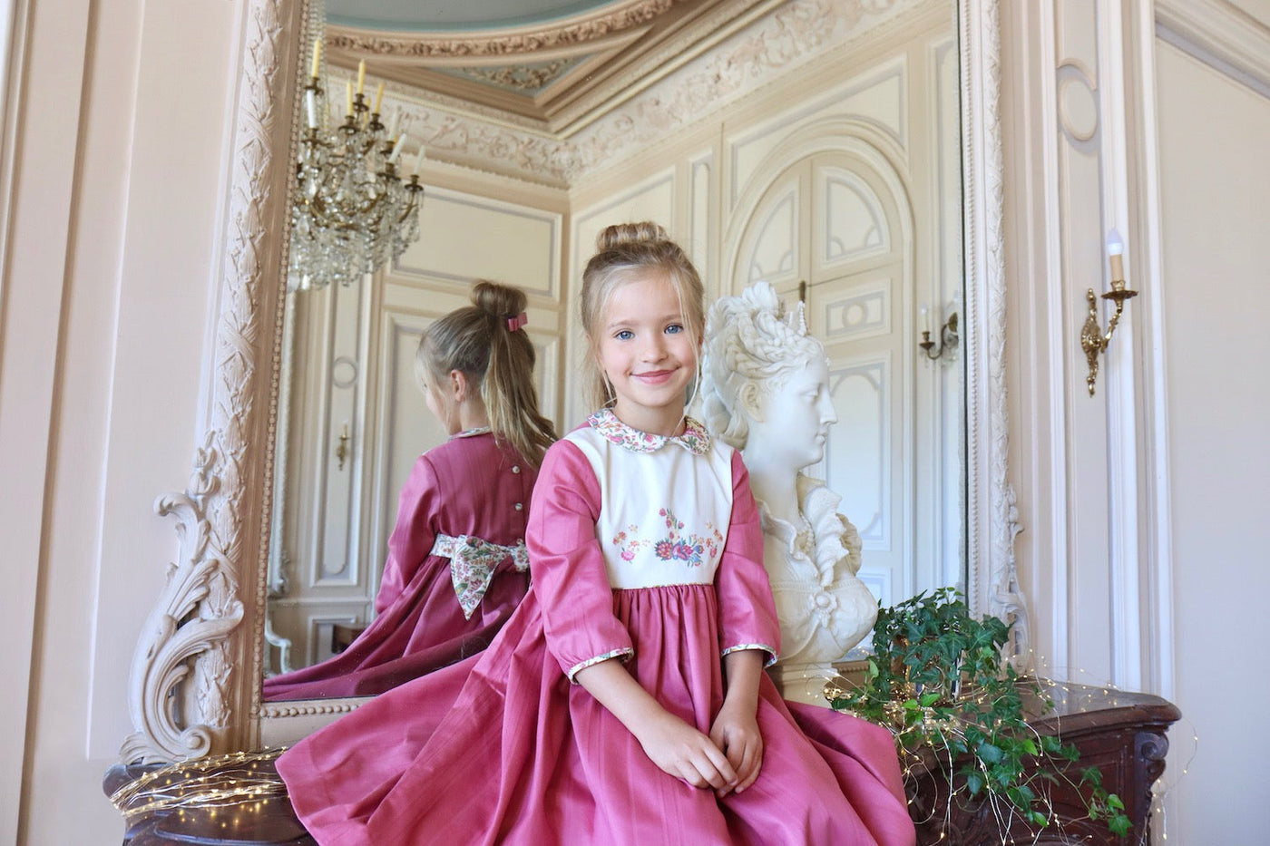Charlotte sy Dimby timeless chic French style traditional smocked and embroidered fall winter dresses for babies and girls elegant high quality children's fashion