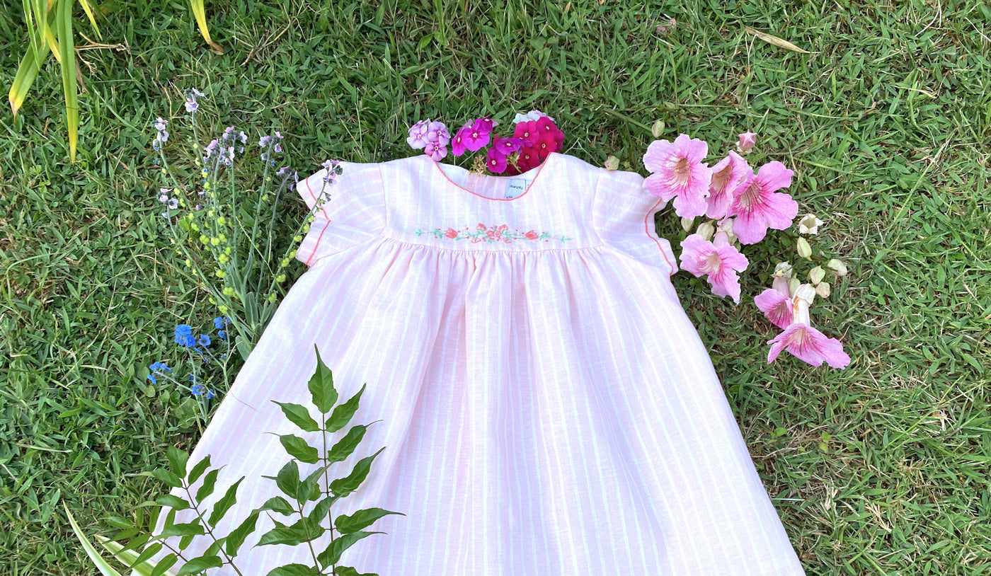 Spring summer collection - Handmade embroidered Charlotte sy Dimby dress for babies and girls